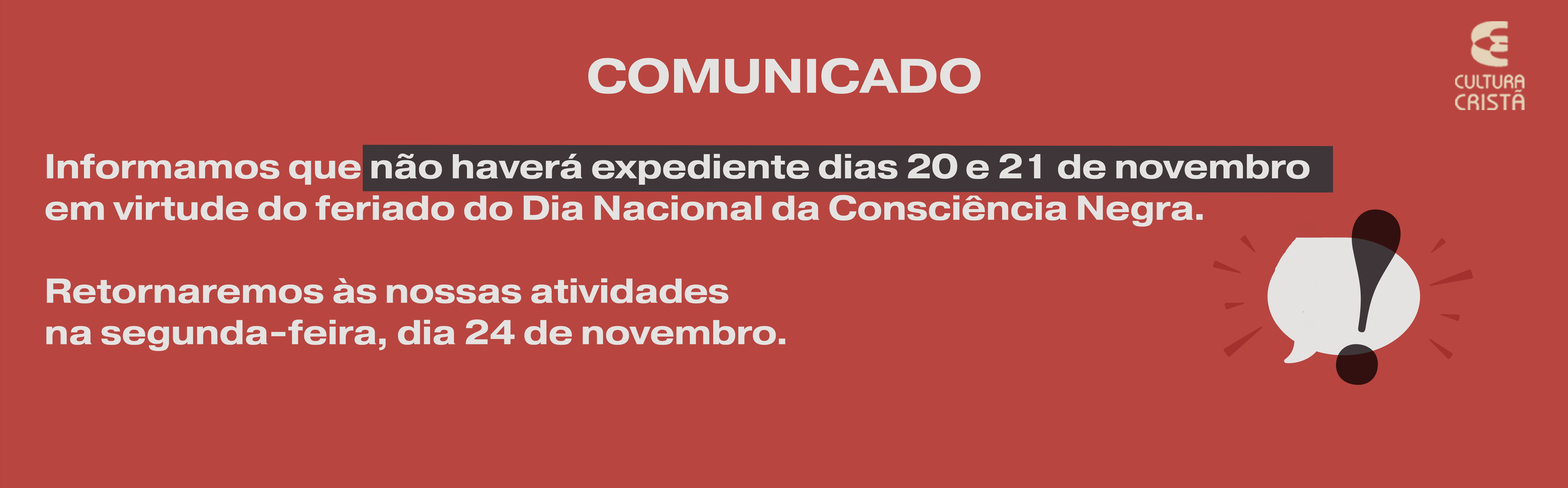 FERIADO 20 DE NOVEMBRO