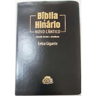 Bíblia e Hinário RA 065 Letra Gigante - capa macia preta