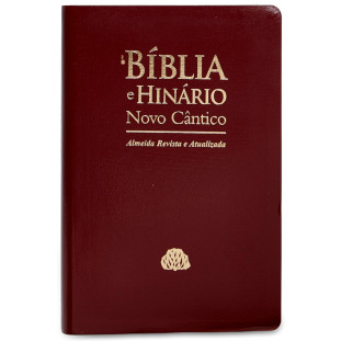 Bíblia e Hinário RA 067 Letra Gigante - capa luxo vinho