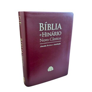 Bíblia e Hinário RA 067 Letra Gigante - capa luxo vinho