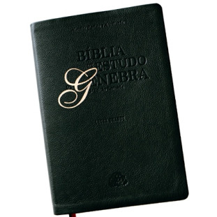 Biblia de Estudo de Genebra Letra Grande capa couro - preta