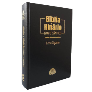 Bíblia e Hinário RA 063 Letra Gigante - capa dura preta