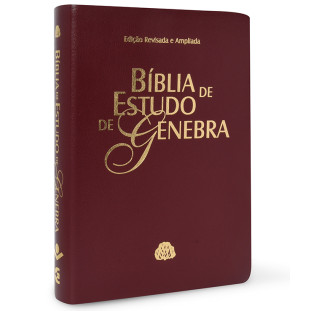Bíblia de Estudo de Genebra - capa luxo vinho