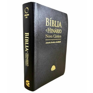 Bíblia e Hinário RA 067 Letra Gigante - capa luxo preta