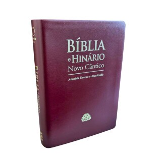 Bíblia e Hinário RA 067 Letra Gigante - capa luxo vinho