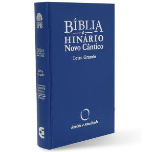 Bíblia e Hinário RA 063 Letra Grande - capa dura azul indigo