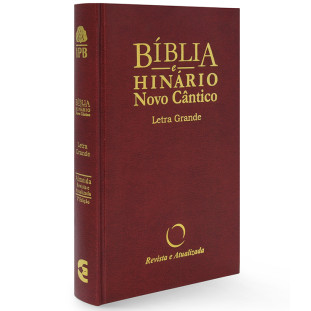 Bíblia e Hinário RA 063 Letra Grande - capa dura vinho