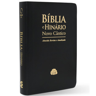 Bíblia e Hinário RA 067 Letra Gigante - capa luxo preta