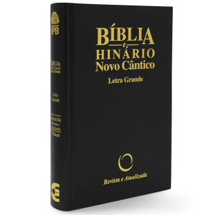 Bíblia e Hinário RA 063 Letra Grande - capa dura preta