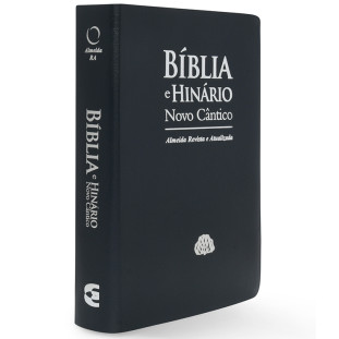Bíblia e Hinário RA 067 Letra Gigante - capa luxo azul