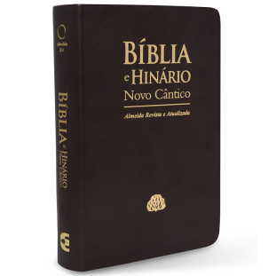 Bíblia e Hinário RA 065 Letra Gigante - capa macia marrom