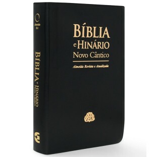 Bíblia e Hinário RA 065 Letra Gigante - capa macia preta