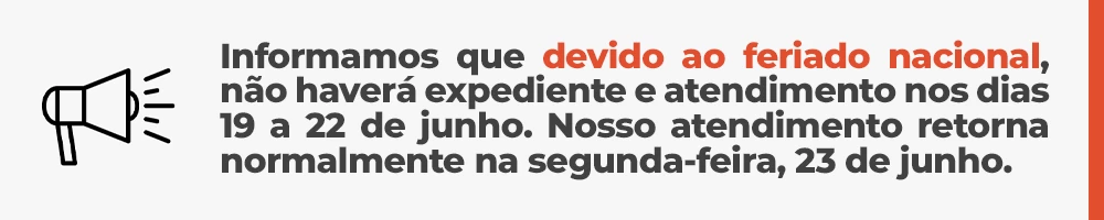 Feriado 19 a 22/06/2025