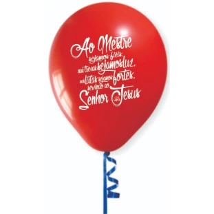 Balão vermelho UPA - pacote com 10 unidades (sem haste)