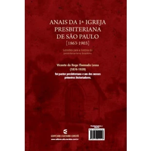Anais da 1ª Igreja Presbiteriana de São Paulo [1863-1903]