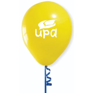 Balão amarelo UPA - pacote com 10 unidades (sem haste)